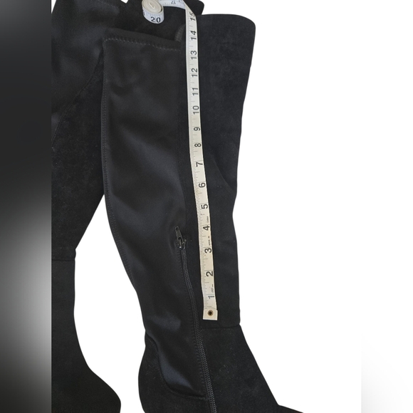 Rouge 9 Black Women's Knee-High Boots Size 9 - Picture 10 of 12